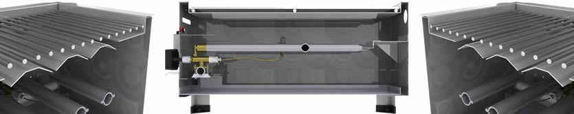 Detailansicht der Gas-Kombibräter ChattenGlut Basic
