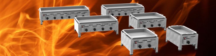 Tisch-Gastrobräter mit Pfanne 1-flammig bis 6-flammig