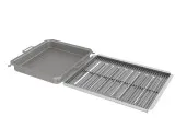 Kombi-Set 3-teilig Pfanne + Rost + Flammabdeckung für Gastrobräter 6-flammig