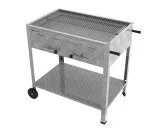 4er Holzkohlebräter mit 3-fach verstellbarem Kohlekasten