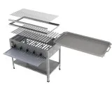 Prestige Gas-Kombibräter 5-flammig