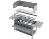 Prestige Gas-Kombibräter 6-flammig