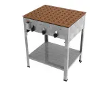 Poffertjes Gas-Kombibräter 3-flammig 12 kW mit 70 Mulden