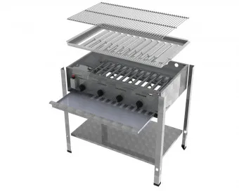ChattenGlut Basic Gasbräter 4-flammig