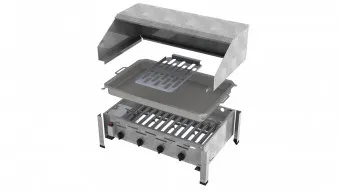 ChattenGlut Basic Gasbräter 4-flammig