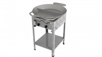 Multibräter ChattenGlut MB3000E 2-flammig 9 KW mit Ø 65 cm Eisengusspfanne