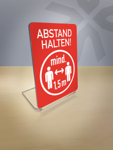 Hinweisschild mit Ständer