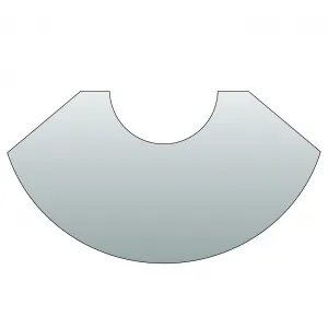 Glas-Vorlegeplatte für runde Kaminöfen, groß