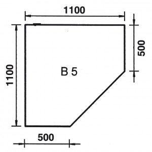 Bodenplatte Eckmodell B5
